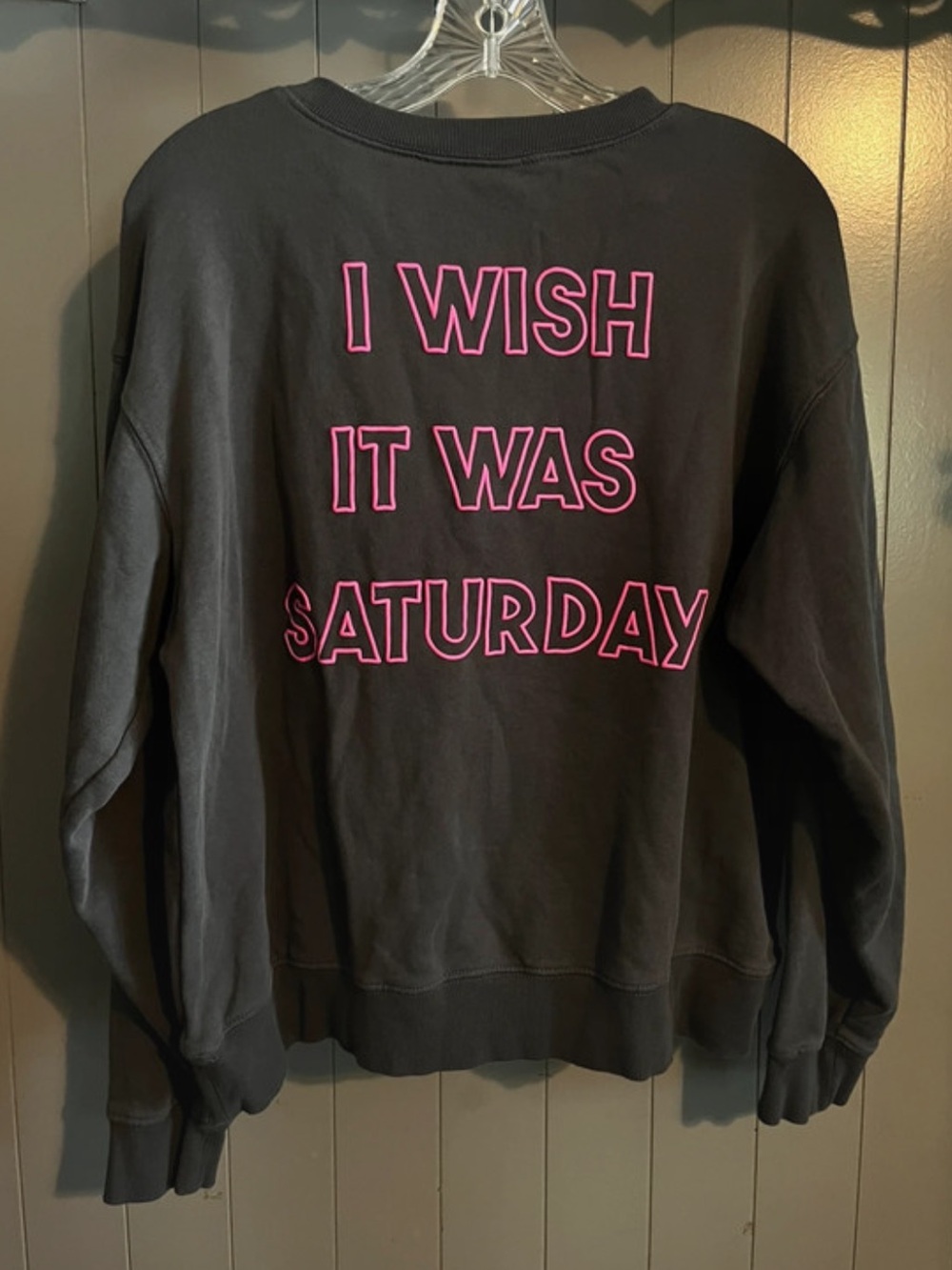 Wildfox I wish it was Saturday crewneck sweatshirt